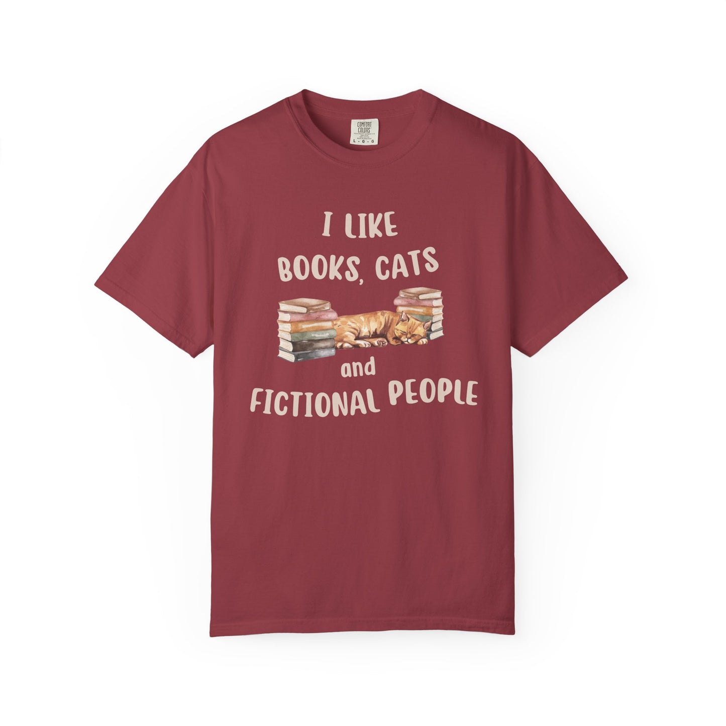 I Like Books, Cats and Fictional People T-shirt