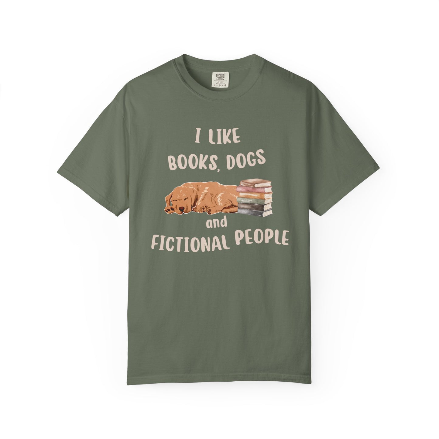 I Like Books, Dogs and Fictional People T-shirt