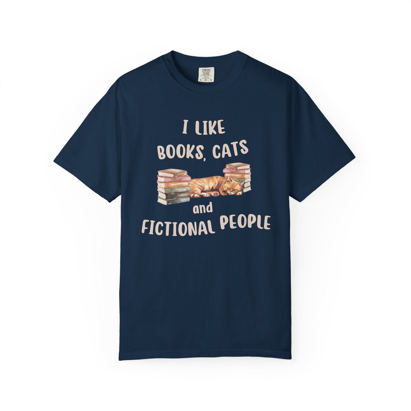 I Like Books, Cats and Fictional People T-shirt