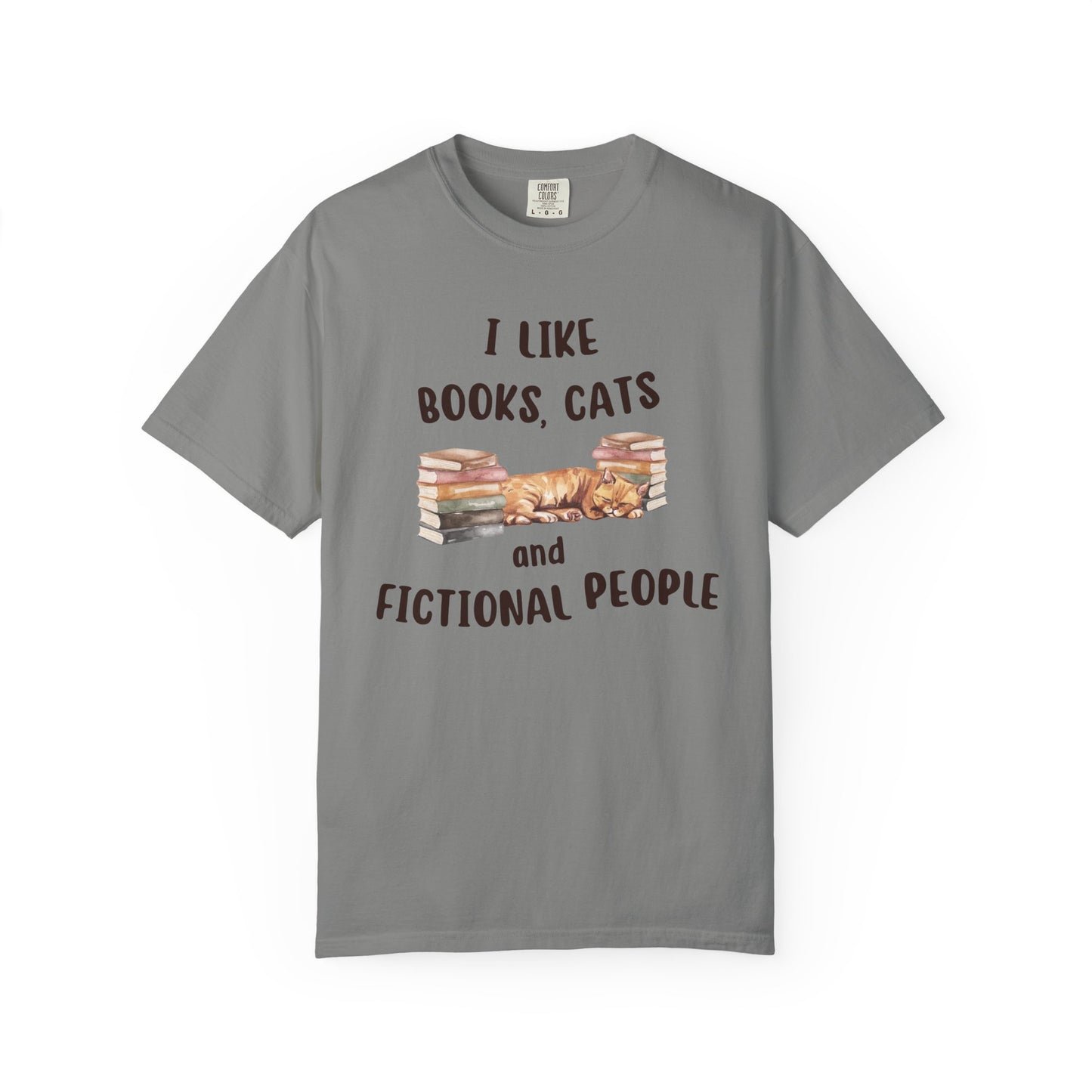 I Like Books, Cats and Fictional People T-shirt