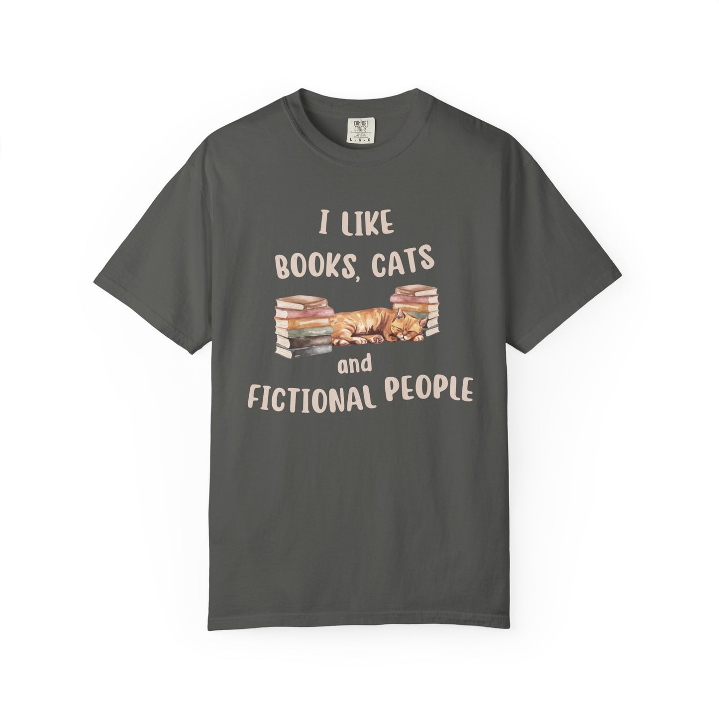 I Like Books, Cats and Fictional People T-shirt