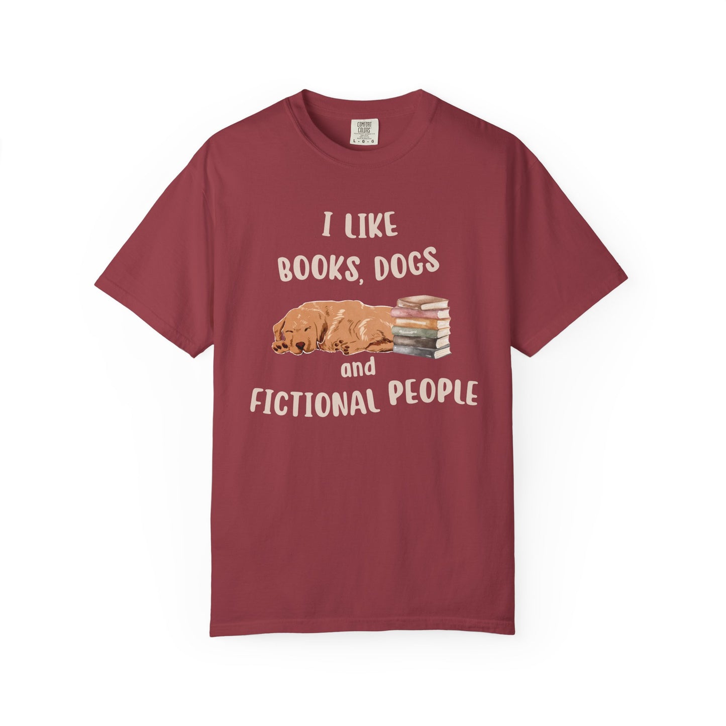 I Like Books, Dogs and Fictional People T-shirt