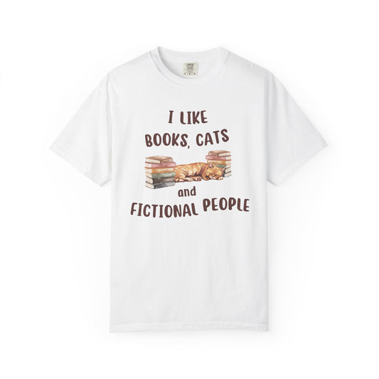 I Like Books, Cats and Fictional People T-shirt